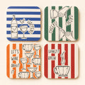 Sip & Stripe Coaster Set